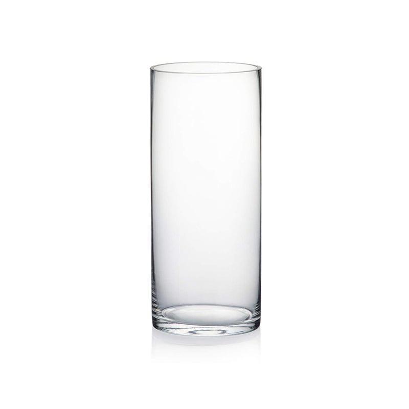WGVI WGV Quality Thick Cylinder Vase, Diameter 5", Height 12", Clear Glass Floral Planter Container, Tall Centerpiece Arrangement for Wedding Home Decor, 1 Piece - Image 1